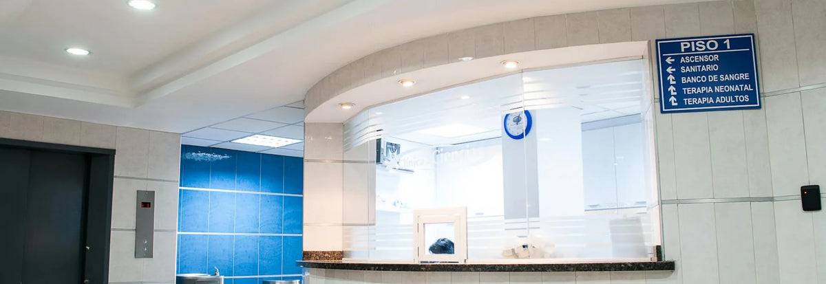 Hospital reception representing the foundation in Mali